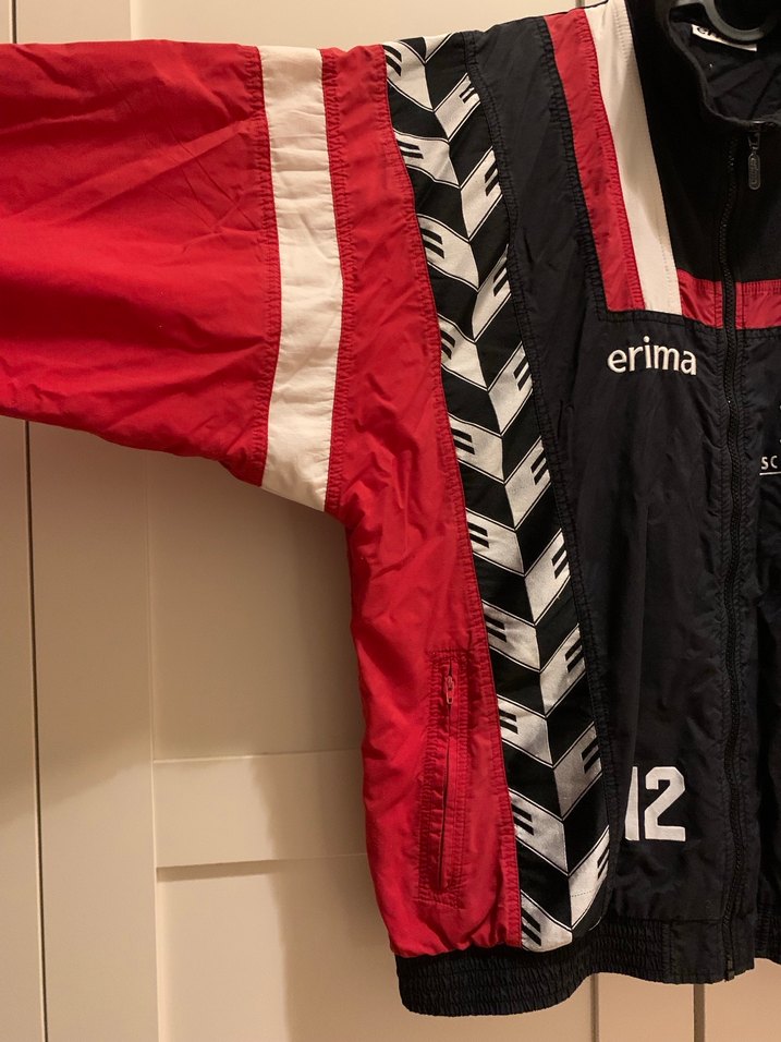 Erima Siyah Kırmızı ceket vintage - Görsel 3