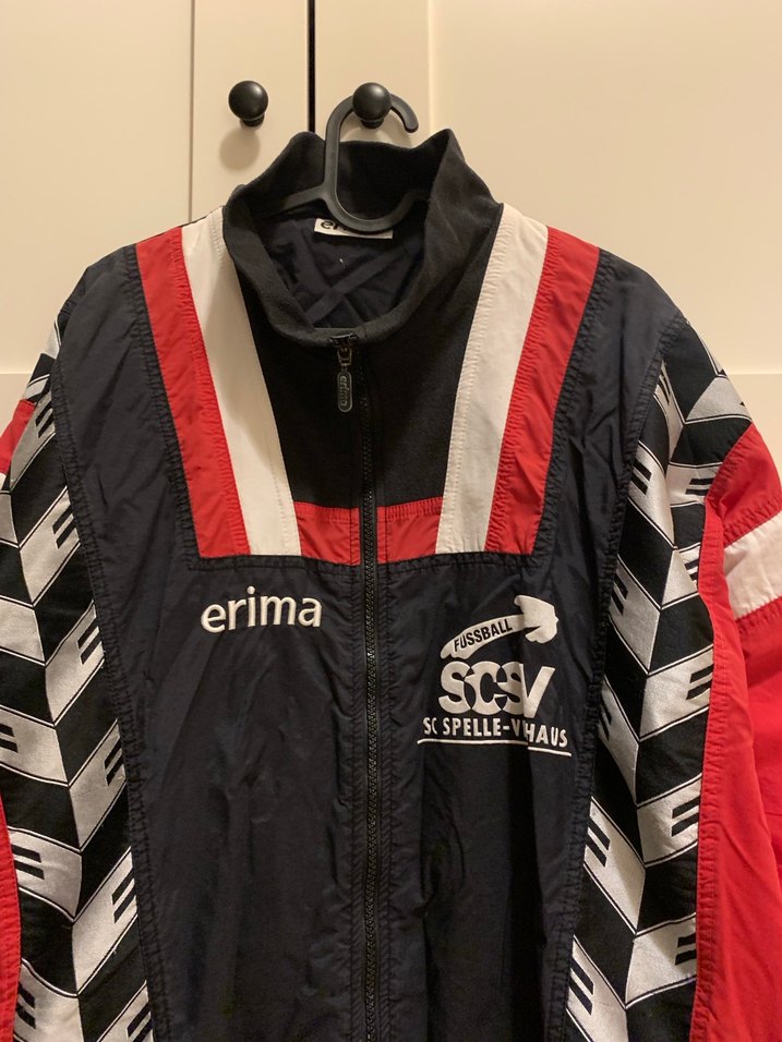 Erima Siyah Kırmızı ceket vintage - Görsel 2