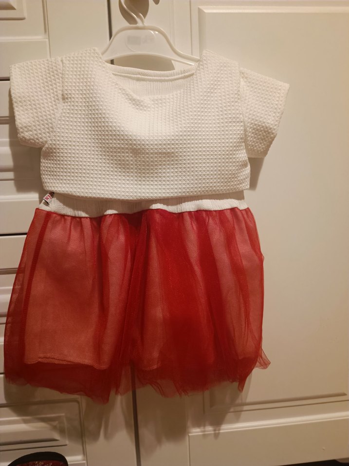 Kız Çocuk Kemerli Kısa Kollu Elbise - Görsel 2