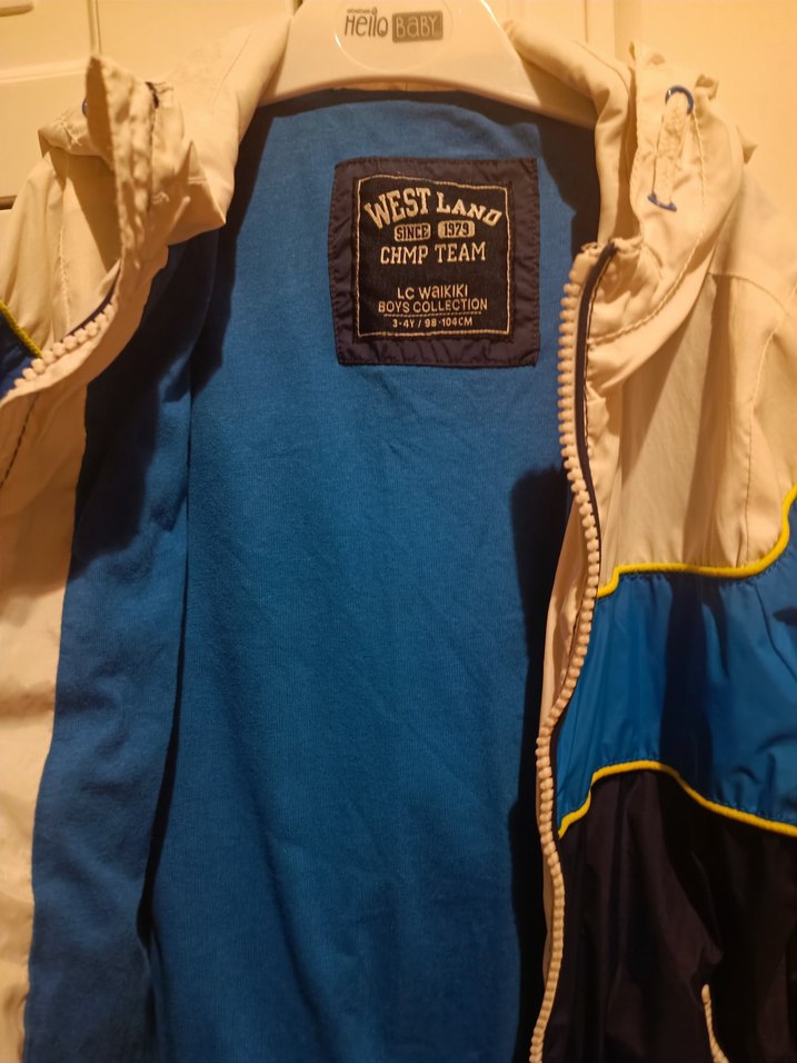 Erkek Çocuk Parçalı Renkli Fermuarlı Yağmurluk - Görsel 2