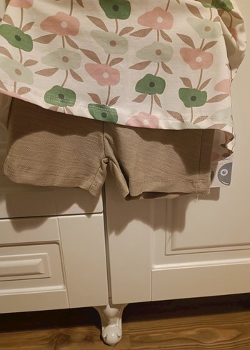 Kız Çocuk Pembe Bohem Desenli Şortlu Elbise - Görsel 3