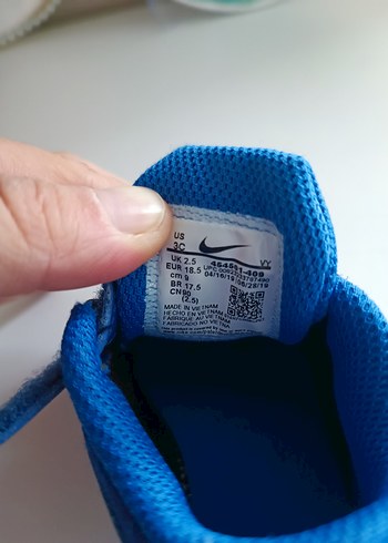 18 Beden mavi Renk Nike Erkek Çocuk Mavi Spor Ayakkabı Velcro