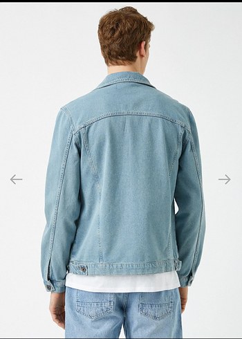 Düğmeli Açık Mavi Erkek Denim Ceket - Görsel 6