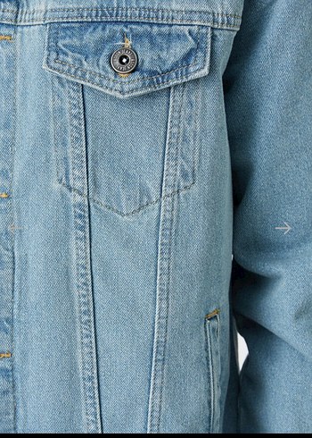 Düğmeli Açık Mavi Erkek Denim Ceket - Görsel 3