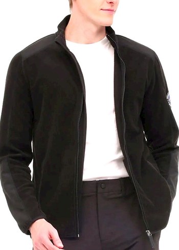 LUMBERJACK Erkek Siyah Fermuarlı Polar Sıfır Etiketli - Görsel 3