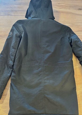 Mavi Marka Siyah Uzun Mont içi Polarlı - Görsel 8