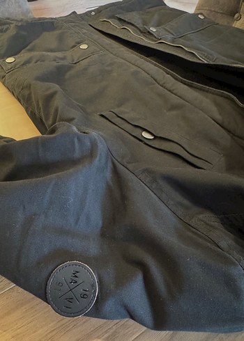 Mavi Marka Siyah Uzun Mont içi Polarlı - Görsel 6