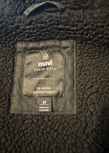 Mavi Marka Siyah Uzun Mont içi Polarlı - Görsel 2