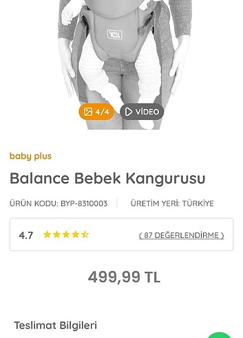  Beden Babay plus kanguru 