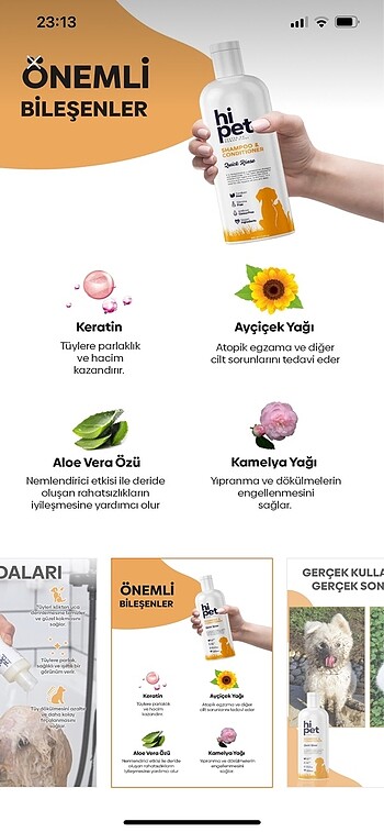  Beden Köpek kondisyonerli şampuan