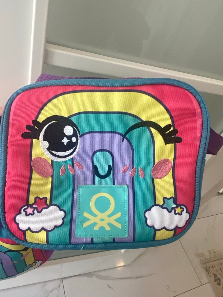 Renkli Çocuk Okul Çantası ve Beslenme Çantası - Görsel 2