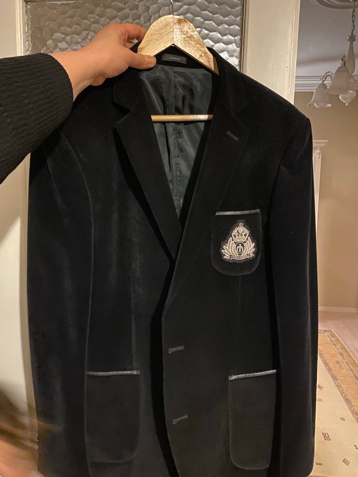 Klasik Siyah Erkek Rozetli kadife - Görsel 4