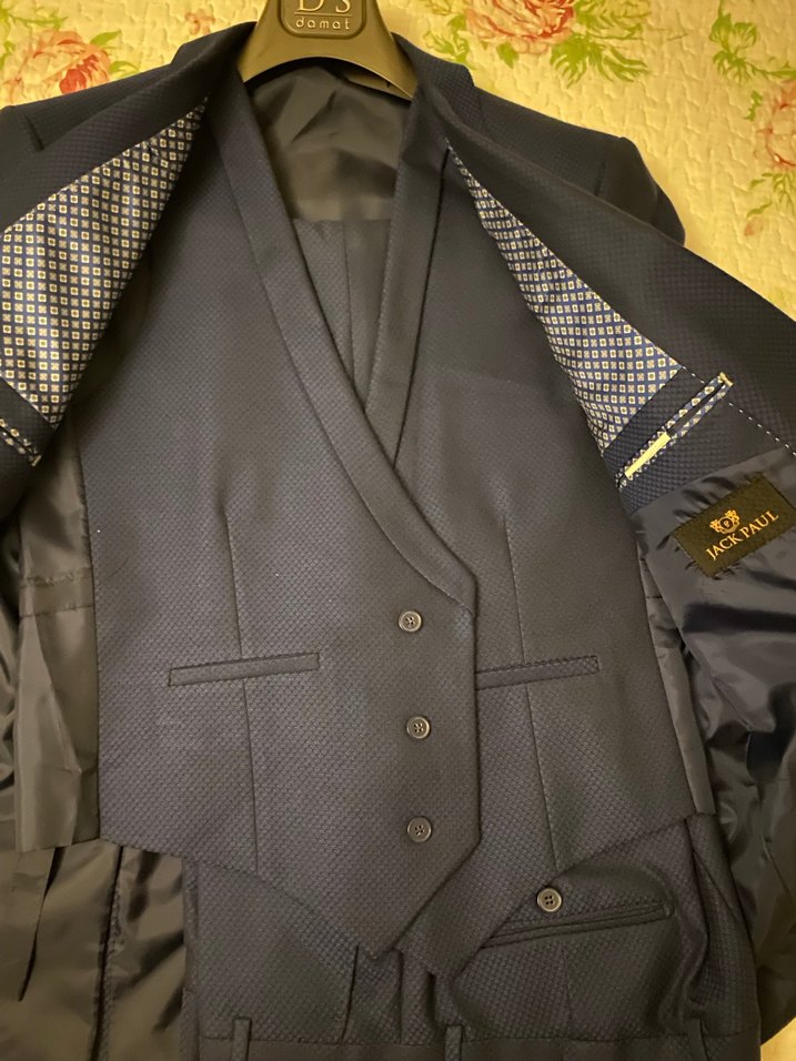 Klasik Lacivert Erkek Takım Elbise - Görsel 3