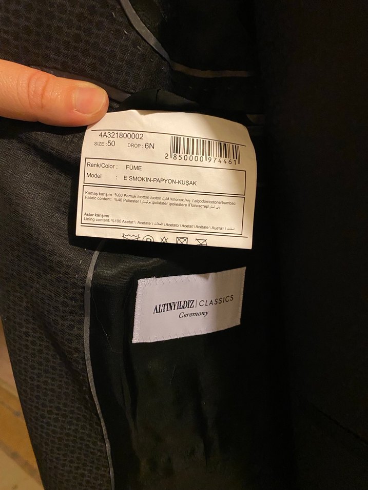 Düğmeli Siyah Erkek Takım Elbise Damatlık - Görsel 2