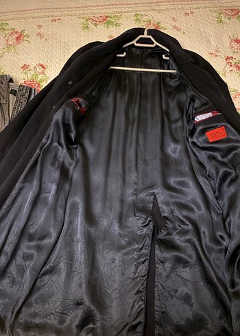 Siyah Süet Midi Düğmeli erkek kaban - Görsel 3