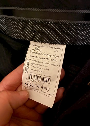 Siyah Kadın Kumaş Pantolon, Normal Boy, Kemerli - Görsel 2