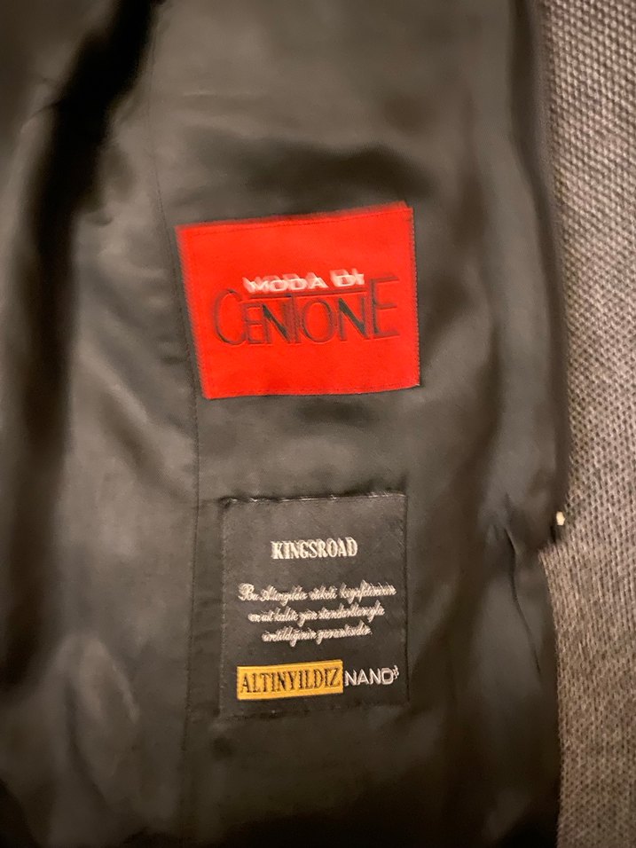 Gri Erkek Uzun Düğmeli Palto - Görsel 3