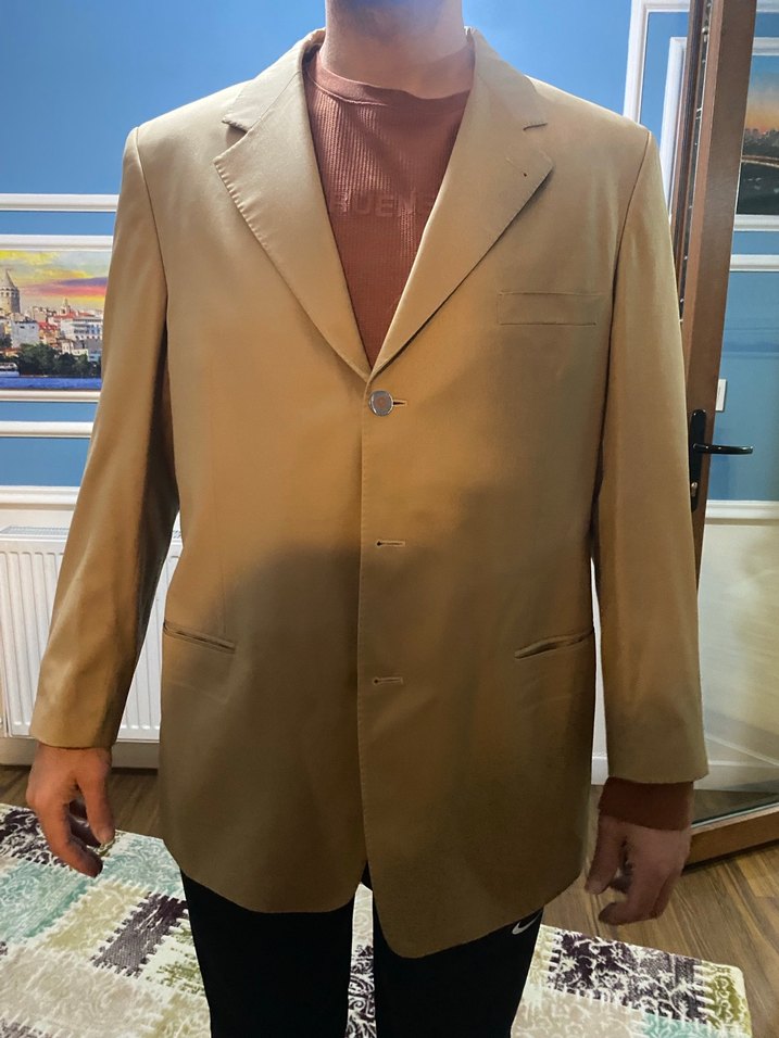 Bej Parlak Erkek Ceket Regular Fit - Görsel 2