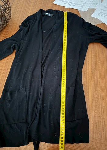 Siyah Kuşaklı Kadın Midi Hırka - Görsel 4