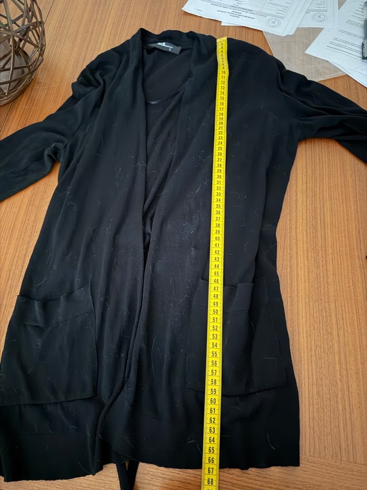 Siyah Kuşaklı Kadın Midi Hırka - Görsel 4