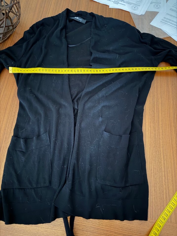 Siyah Kuşaklı Kadın Midi Hırka - Görsel 5