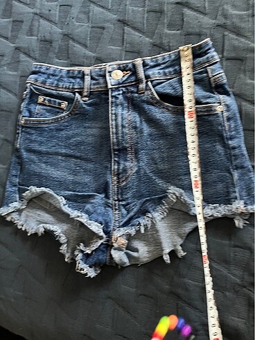 xs Beden lacivert Renk Zara 34 beden mini kot şort