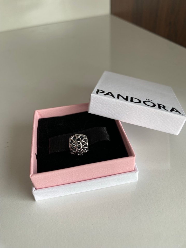 Pandora kafes işi gül charm - Görsel 2