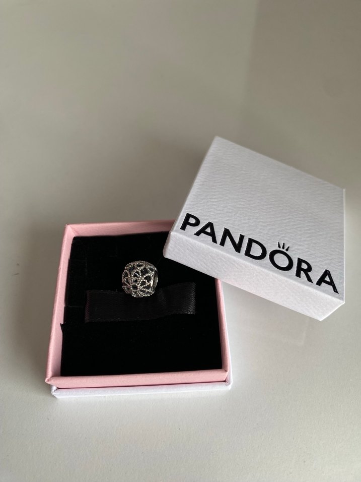 Pandora kafes işi gül charm - Görsel 4