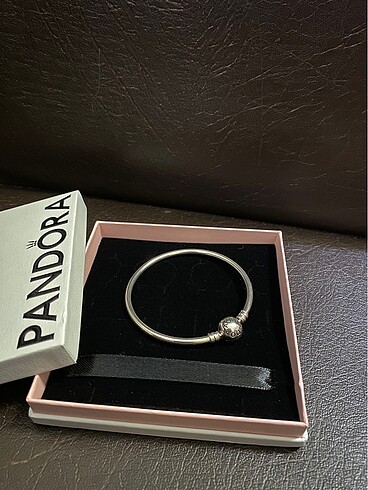  Beden gri Renk Pandora Bangle Bileklik 17 cm