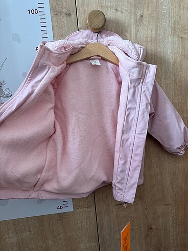 9-12 Ay Beden pembe Renk H&M Su geçirmez etiketli mont
