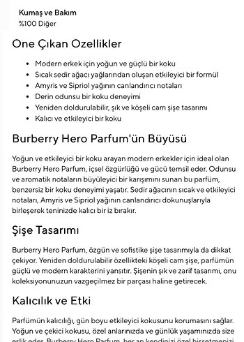 Burberry Hero Parfum 100ml EDP - Görsel 4