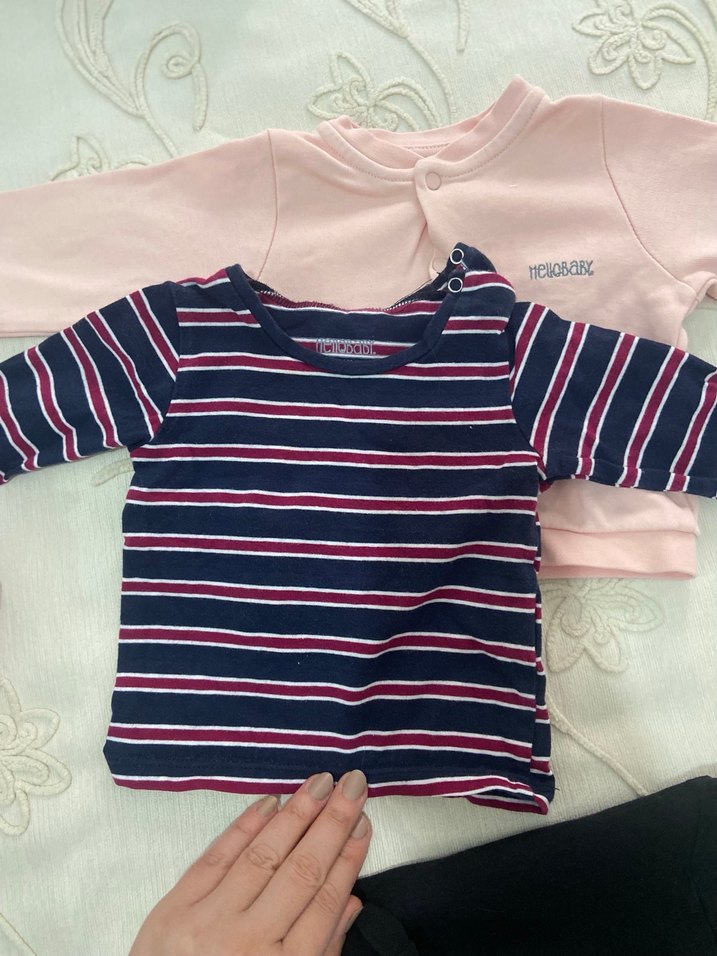 Çocuk Baskılı ve Çizgili İçlik Seti - Görsel 3