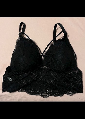 Siyah Dantel Gotik Bralet