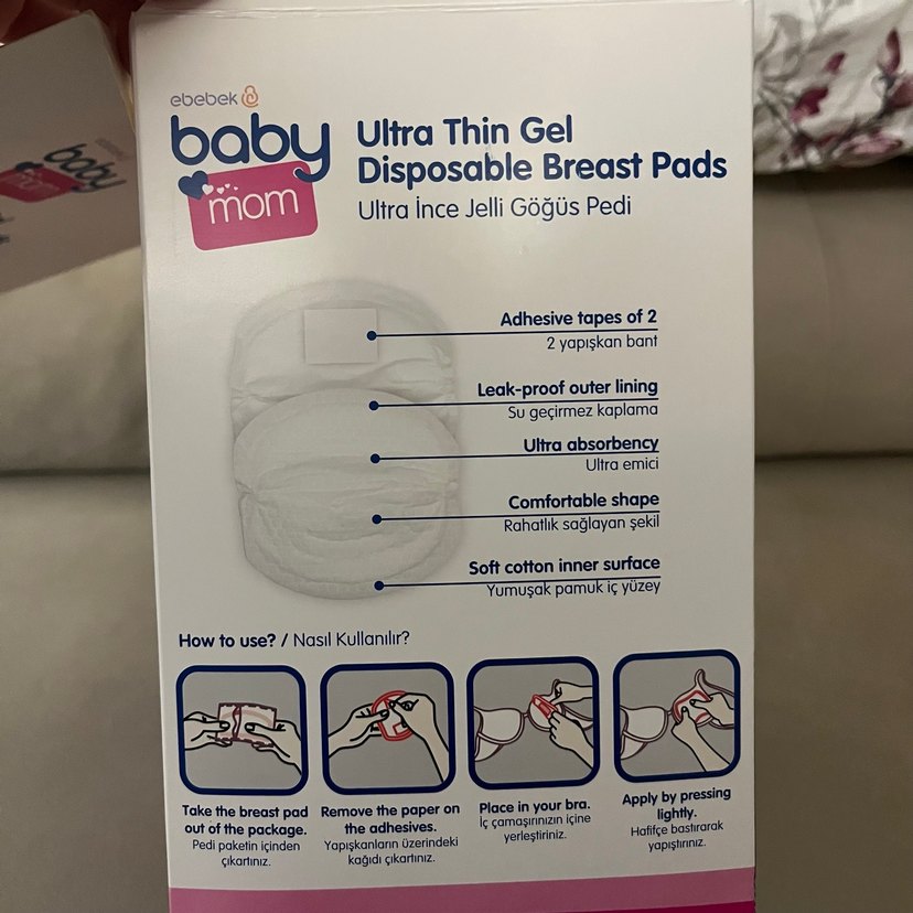 Baby Mom Ultra İnce Jelli Göğüs Pedi Pembe - Görsel 2