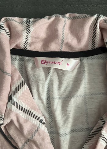 Pembe Ekose Kadın Kısa Kollu Mini Pijama Takımı - Görsel 3