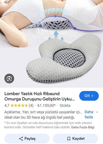 3D Havalı Mavi Gri Lomber Maternity Yastık - Görsel 2