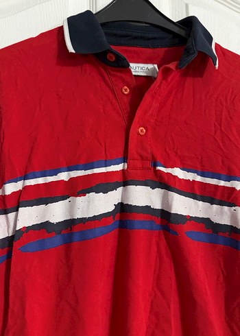 Düğmeli Kısa Kollu Kırmızı Polo Tişört - Görsel 2