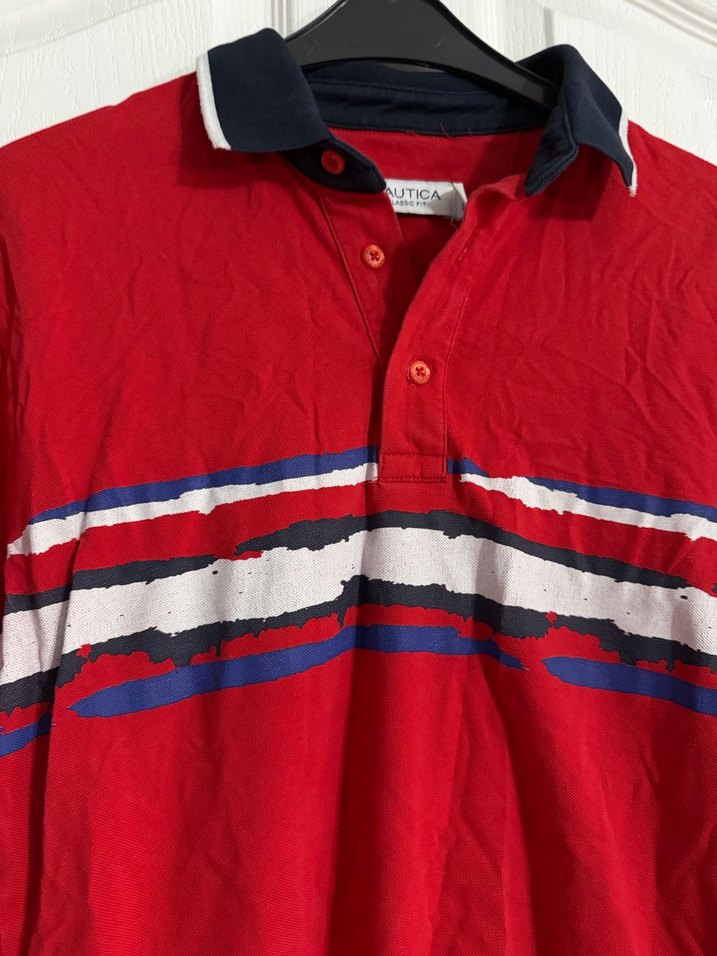 Düğmeli Kısa Kollu Kırmızı Polo Tişört - Görsel 2