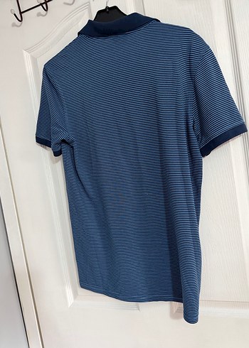 Düğmeli Mavi Erkek Polo Tişört - Görsel 5