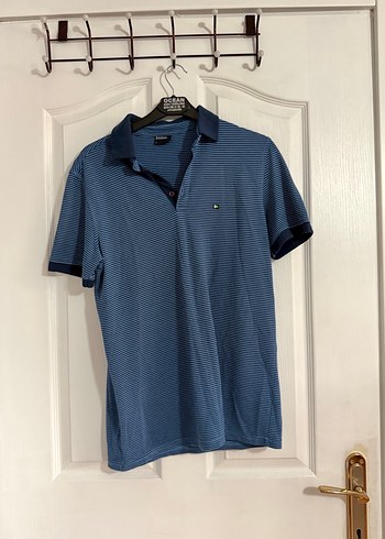 Düğmeli Mavi Erkek Polo Tişört - Görsel 2