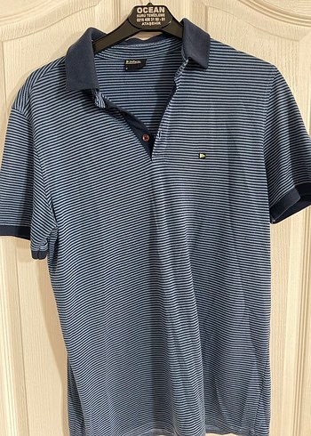 Düğmeli Mavi Erkek Polo Tişört - Görsel 3