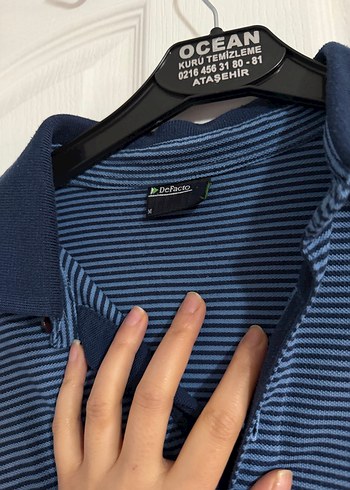 Düğmeli Mavi Erkek Polo Tişört - Görsel 4