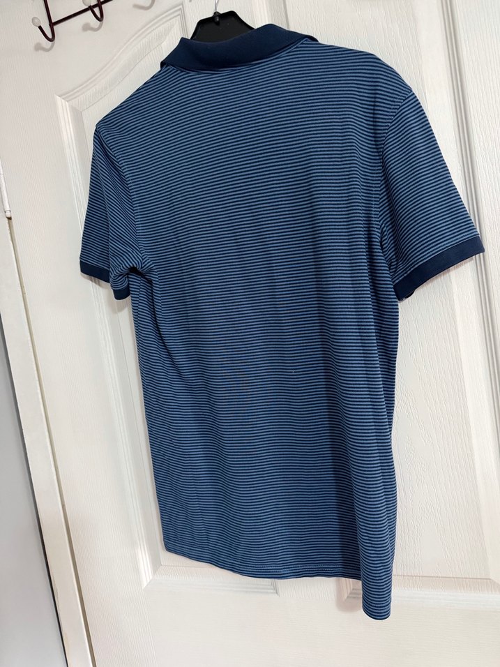 Düğmeli Mavi Erkek Polo Tişört - Görsel 5