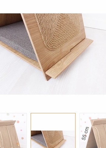 Ahşap Kedi tırmalama ve oyun evi - Görsel 5
