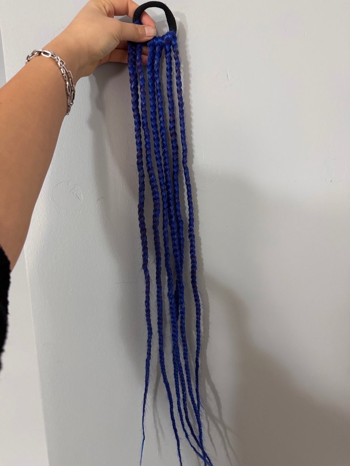 Mavi Püsküllü Bohem Saç Aksesuarı - Görsel 2