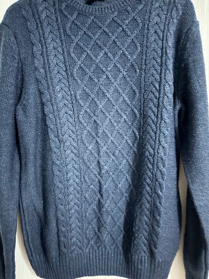 Erkek Gri Örgü Bisiklet Yaka Kazak - Görsel 2