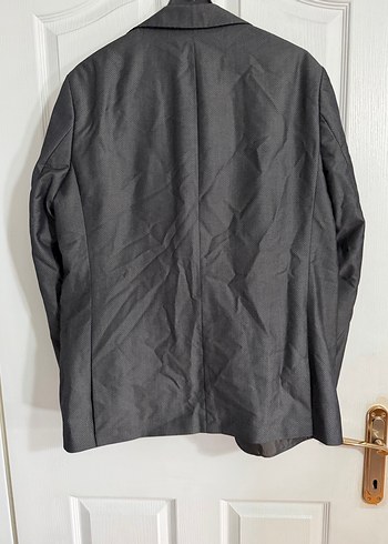Düğmeli Gri Erkek Takım Elbise Ceket - Görsel 6