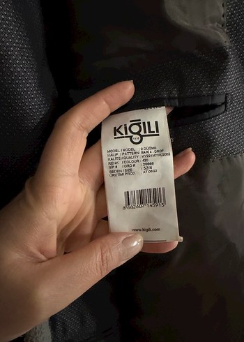 Düğmeli Gri Erkek Takım Elbise Ceket - Görsel 4