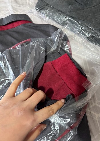 Bordo Siyah Özel Güvenlik Polo Tişört - Görsel 4