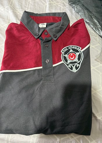 Bordo Siyah Özel Güvenlik Polo Tişört - Görsel 2